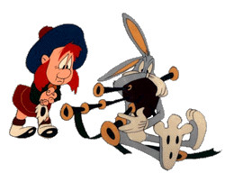 bugs helping an old lady
